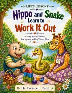 Cover of "Hippo and Snake Learn to Work It Out" by Dr. Corinne Hickson Barez