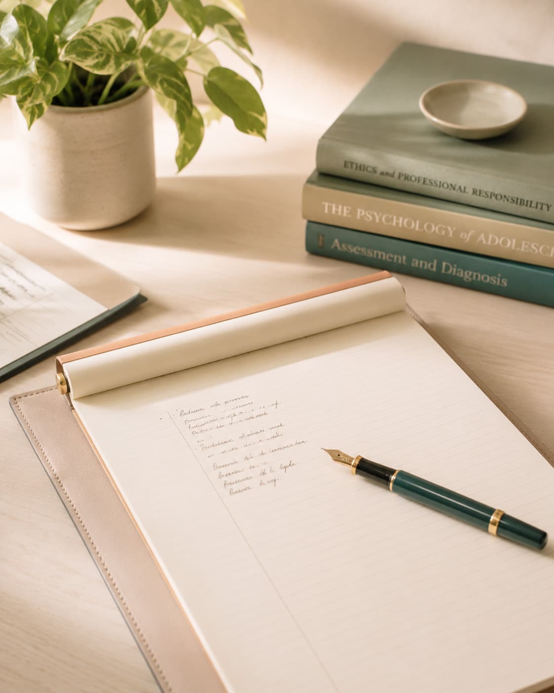 A quiet office setting suggesting careful forensic evaluation work